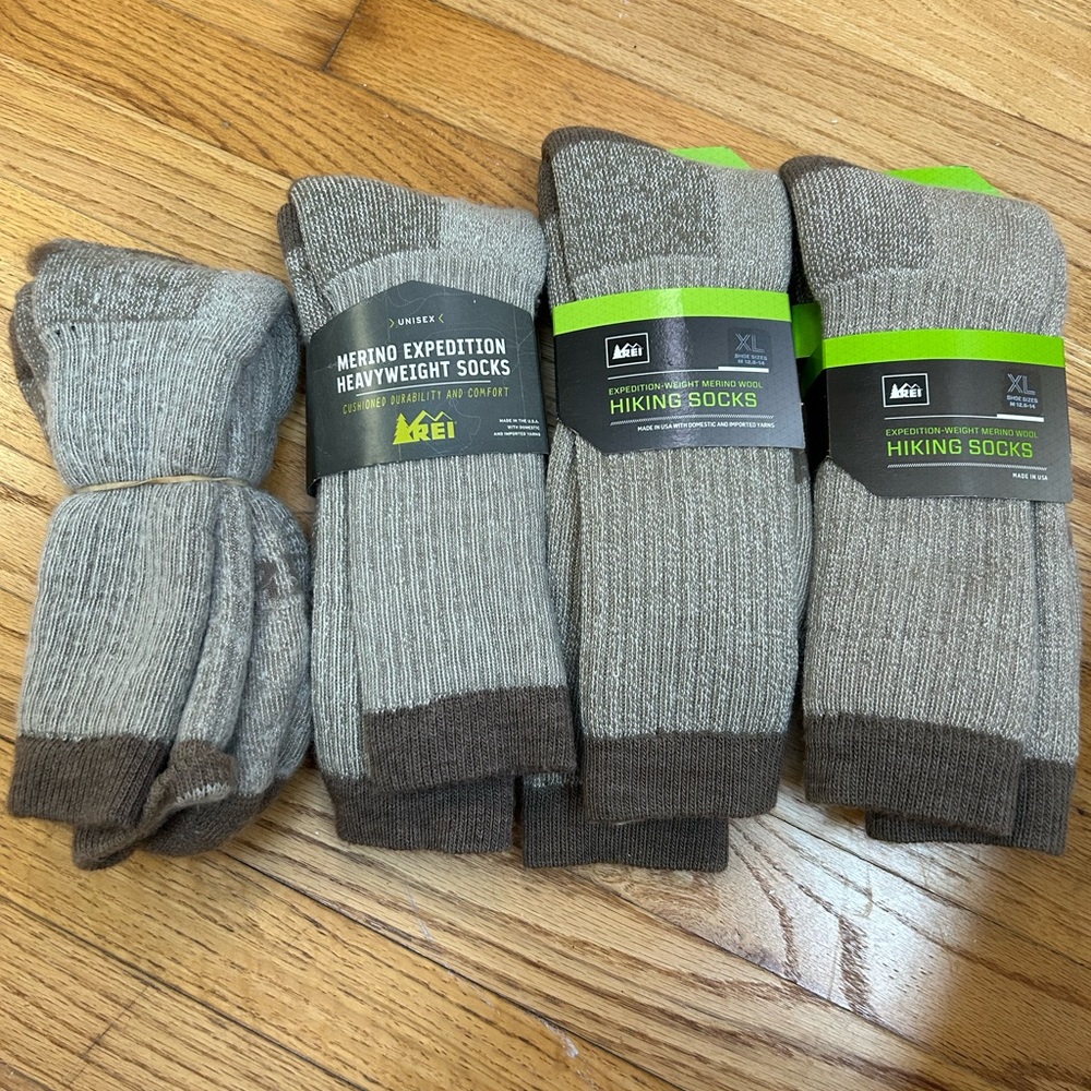 REI Merino Expedition Socks - Gray and Brown